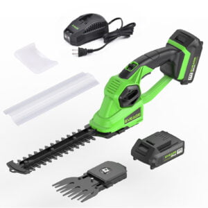 EVEAGE 20V Cordless Grass Shears, Handheld Grass Trimmer, 2 in 1 Electric Grass Clippers & Power Hedge Trimmers Cordless