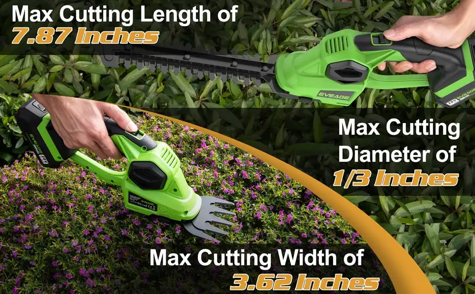 Cordless Hedge Trimmer Electric Grass Trimmer with Battery