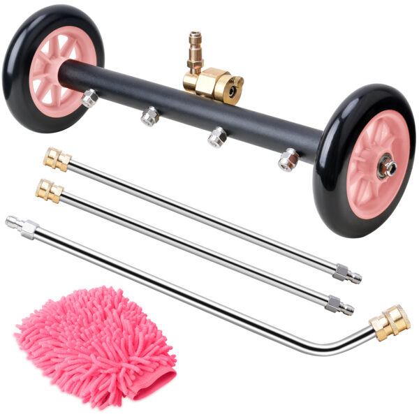 EVEAGE Landmine 2-in-1 Pressure Washer Undercarriage Cleaner Water Broom, 16" Surface Cleaner Power Washer Attachment - Image 6