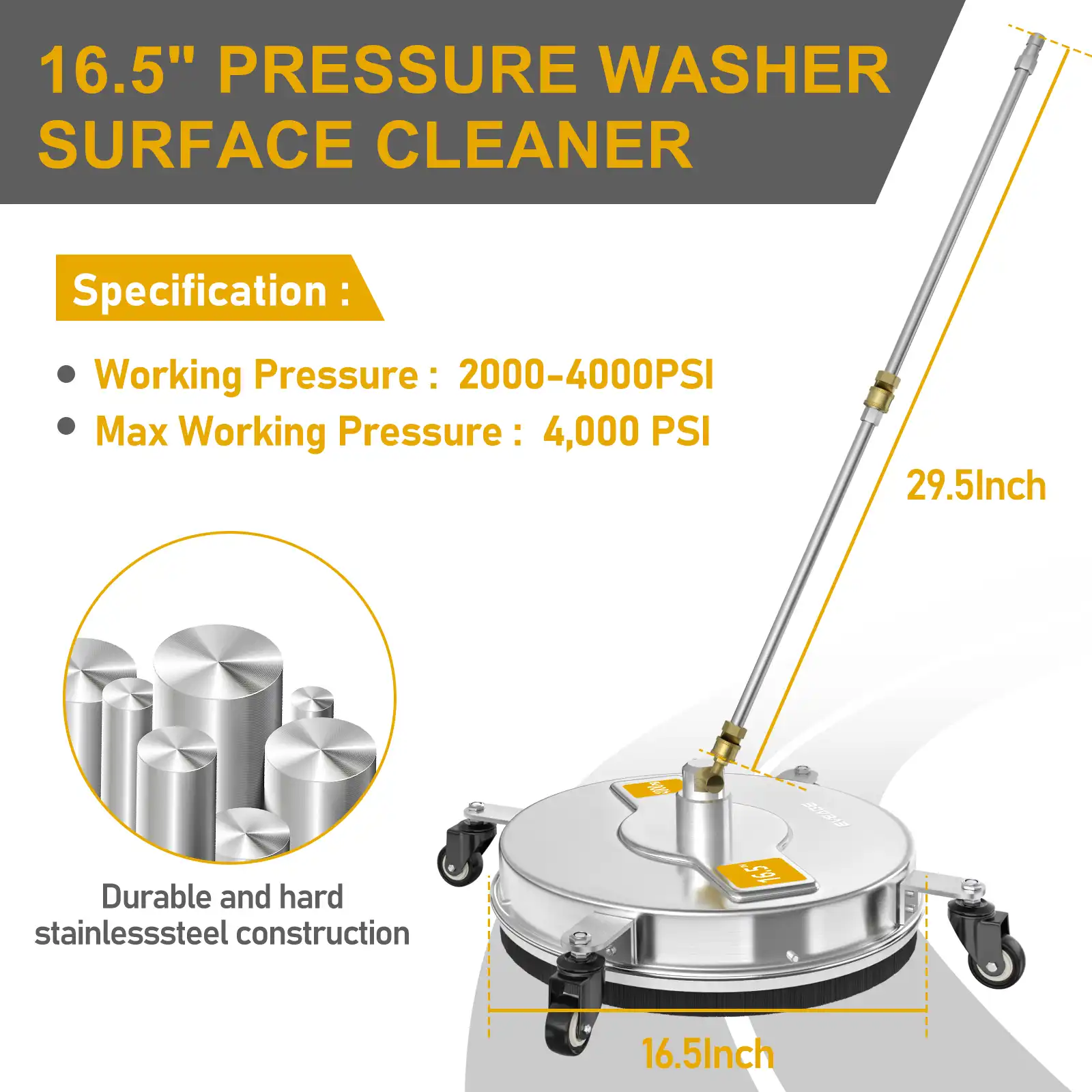 pressure washer with surface cleaner