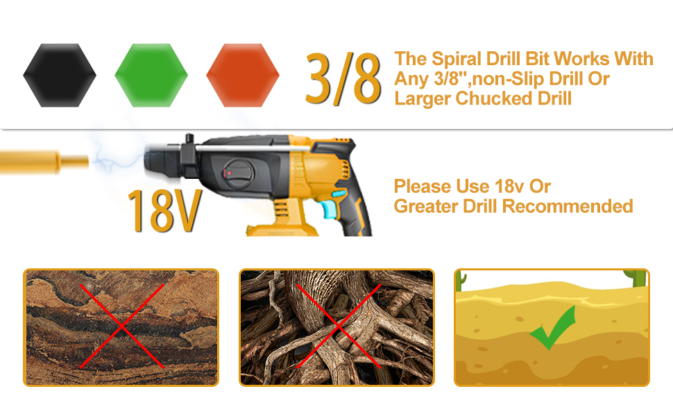 EVEAGE Auger Drill Bit for Planting2