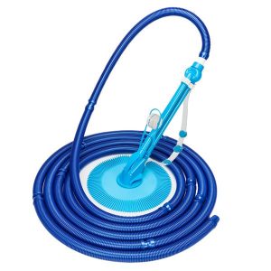 EVEAGE Auto Swimming Pool Cleaner With 10Pcs Durable Hose Blue