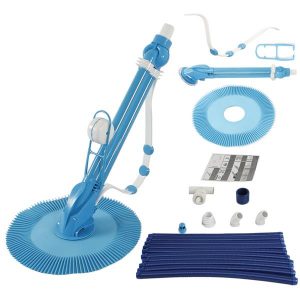 EVEAGE Auto Swimming Pool Cleaner With 10Pcs Durable Hose Blue