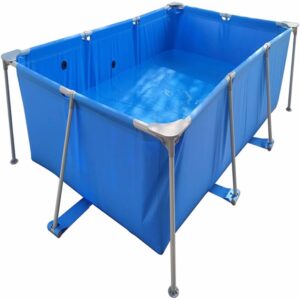 EVEAGE Metal Frame Swimming Pool Above Ground Pools Blue (118″ x 79″ x 26″, Blue)