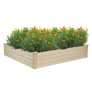 EVEAGE Wooden Planting Frame Ground Type 122*122*25.5cm