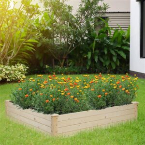 EVEAGE Wooden Planting Frame Ground Type 122*122*25.5cm