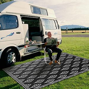 YEARNING Outdoor Rug 9x12 Outdoor Plastic Straw Rug Camping Mat Clearance  Waterproof Camping Rug Area Rug Outside Indoor Patio Rugs for RV