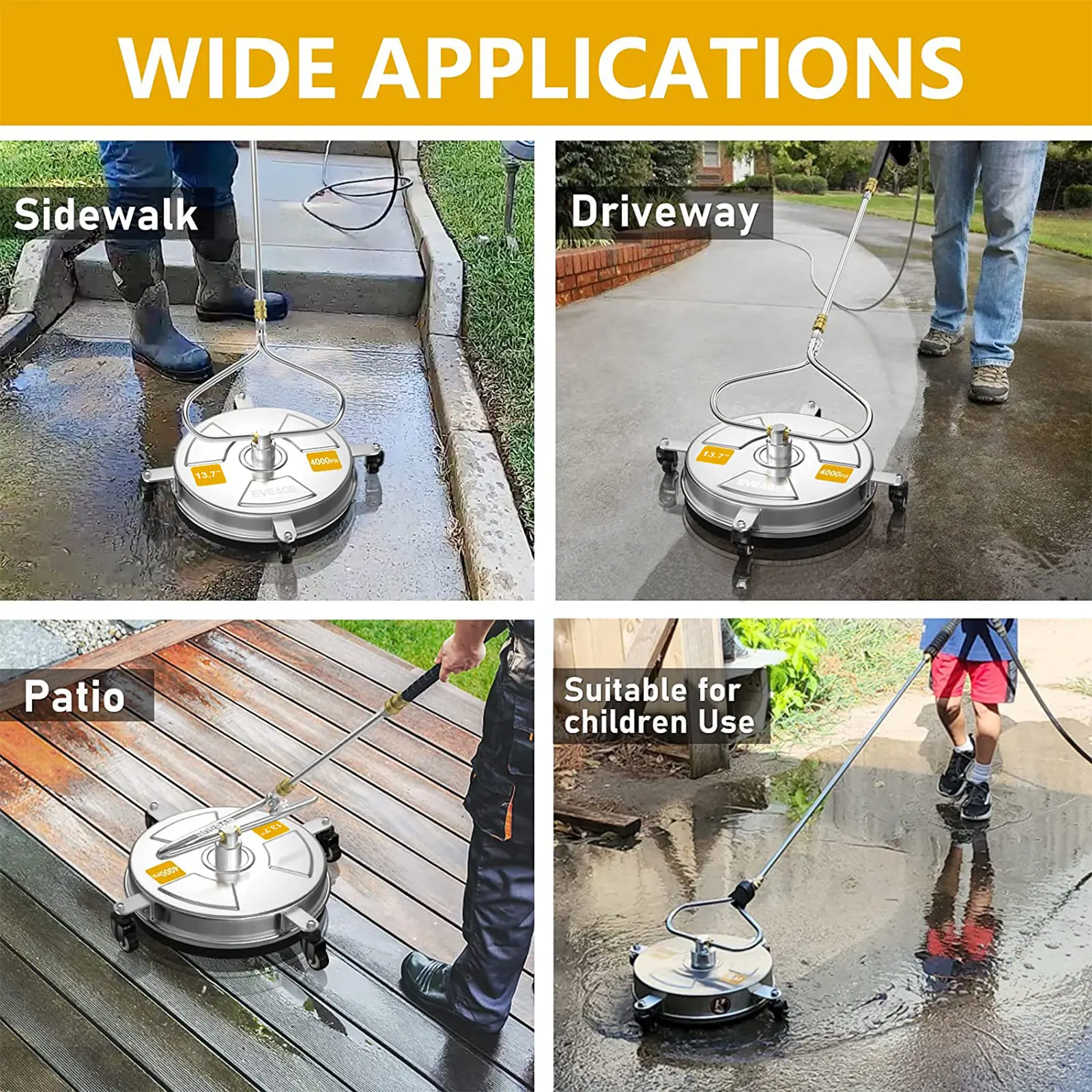 pressure wash surface cleaner