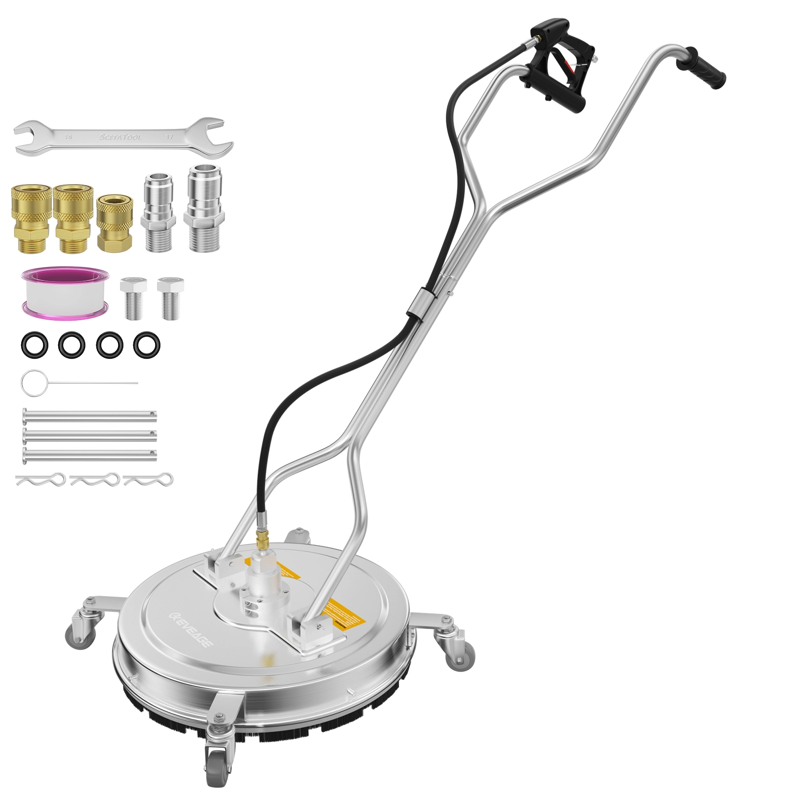 EVEAGE Sunstreaker 20”Surface Cleaner Pressure Surface Washer Dual Handle