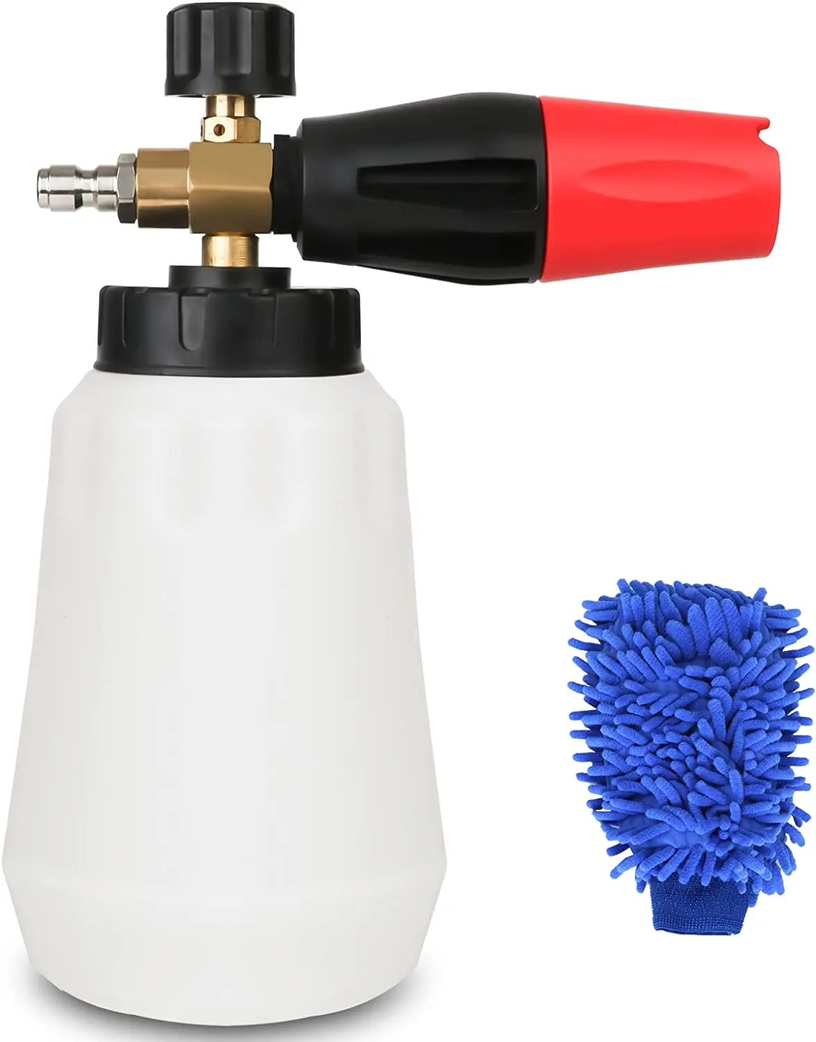 EVEAGE Foam Cannon, 1/4 Inch Quick Connector and 1 L Bottle for car wash