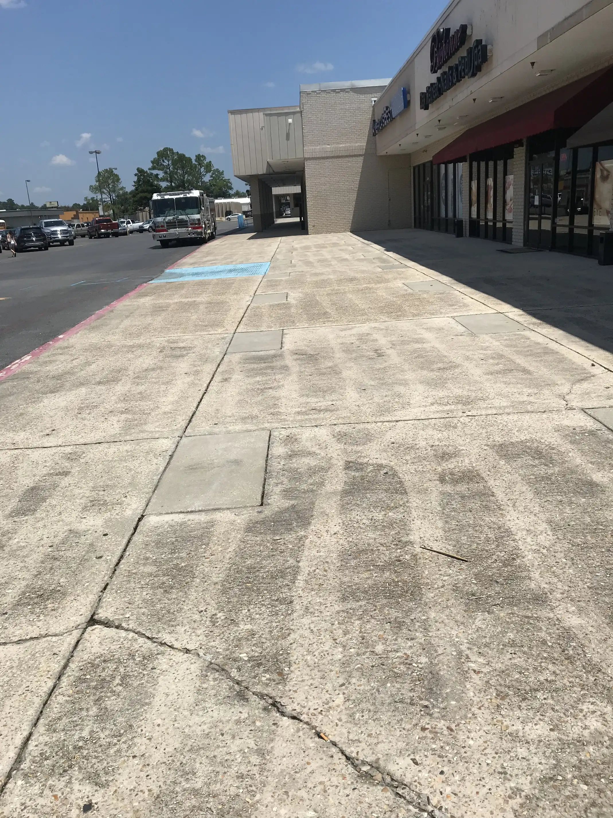 stripes on a surface cleaner