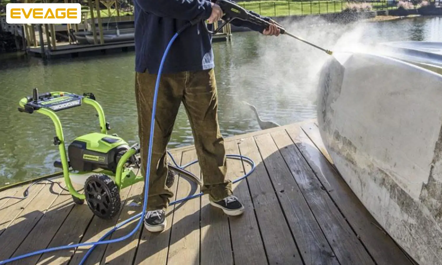 How long can you continuously run a pressure washer