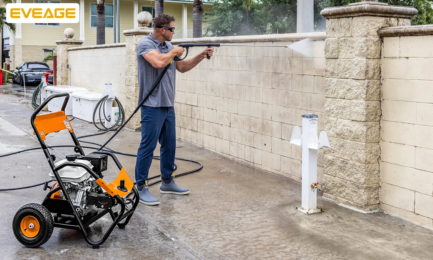 pressure washers clean concrete