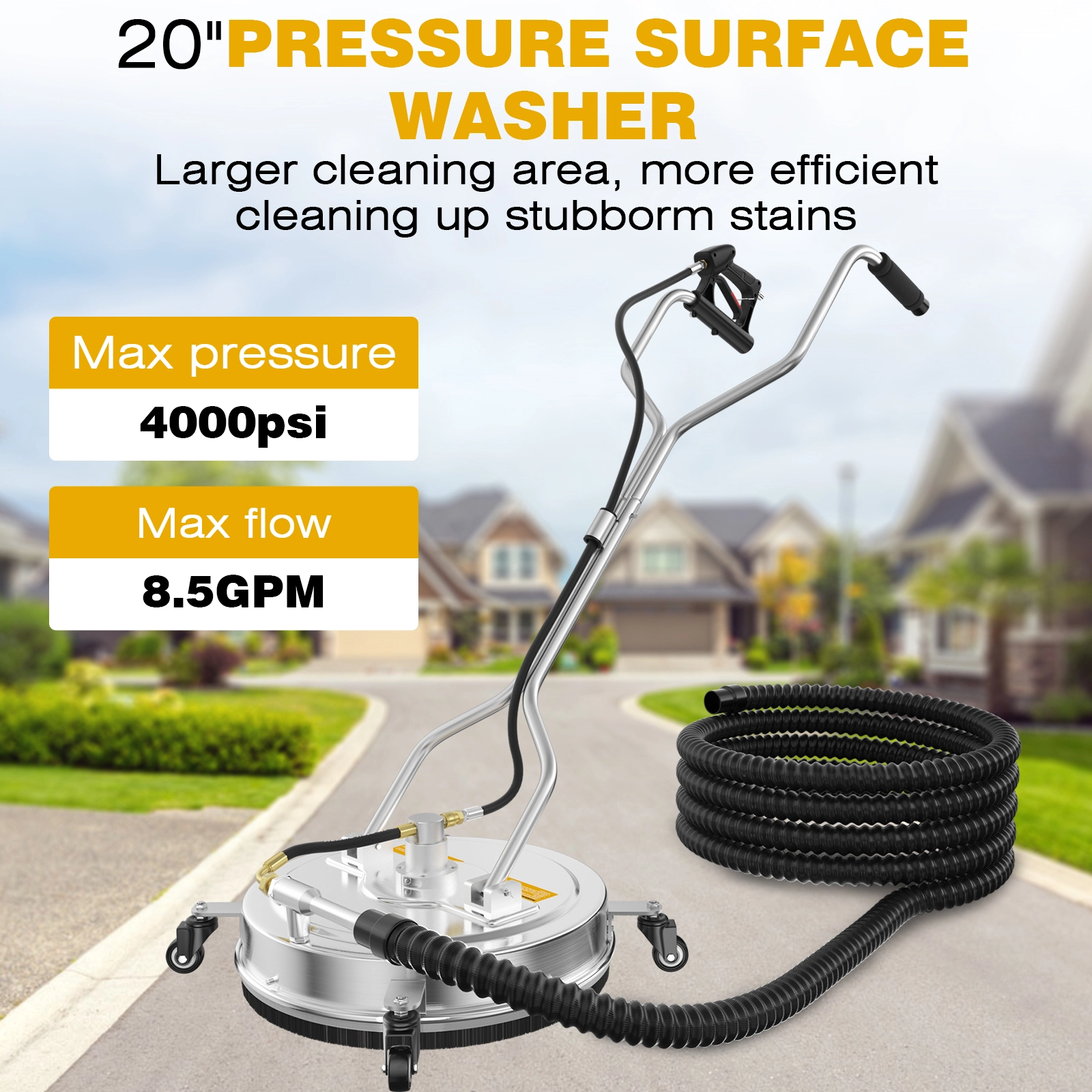 EVEAGE Environmental Guardian 20 inch Water Recovery Surface Cleaner Pressure Washer Dual Handle(time-limited promotion)