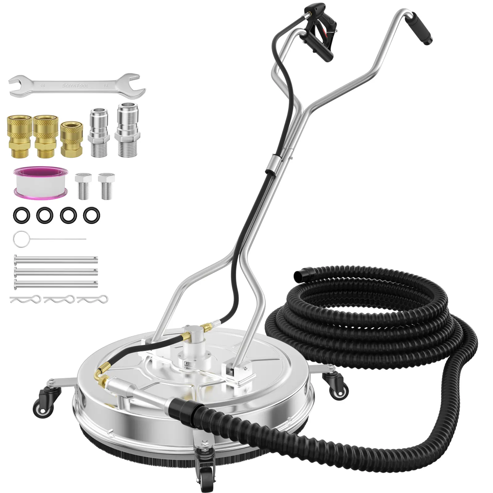 EVEAGE Environmental Guardian 24 inch Water Recovery Surface Cleaner Pressure Washer Dual Handle