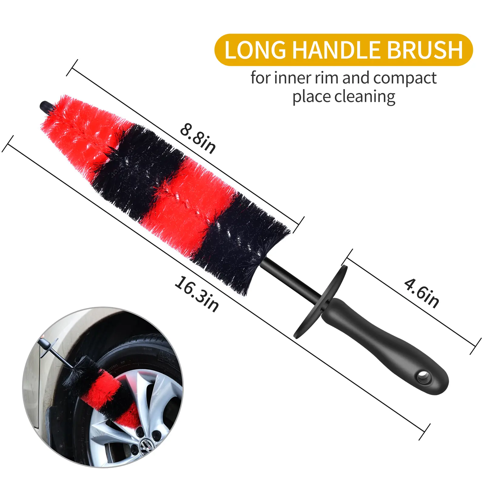 EVEAGE 12PCS Car Detailing Brush Set for Cleaning Wheels Interior