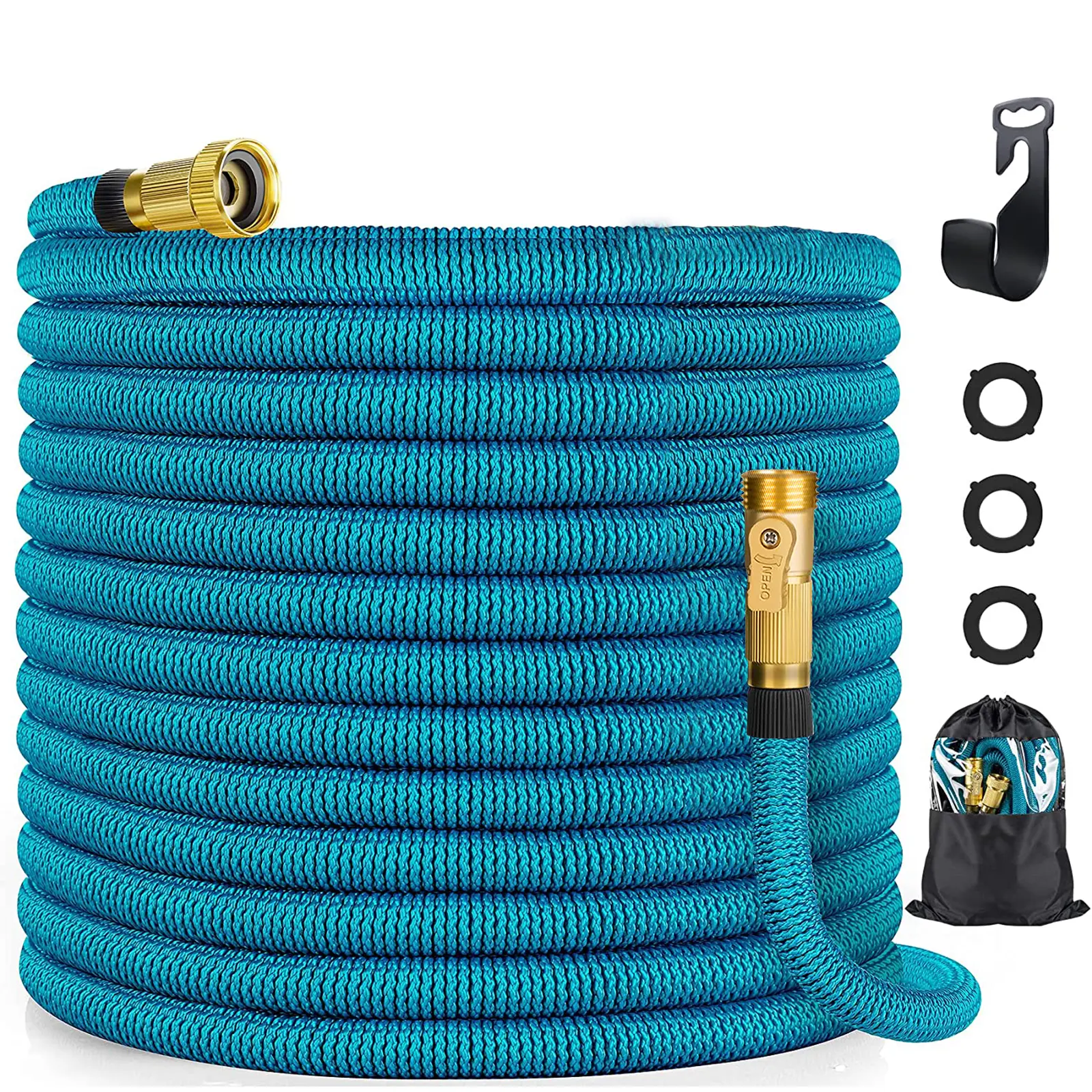 EVEAGE Hose Water Hose 100 ft Expandable Garden Hose with 10 Function Spray Hose BLUE