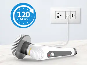 spin brush scrubber