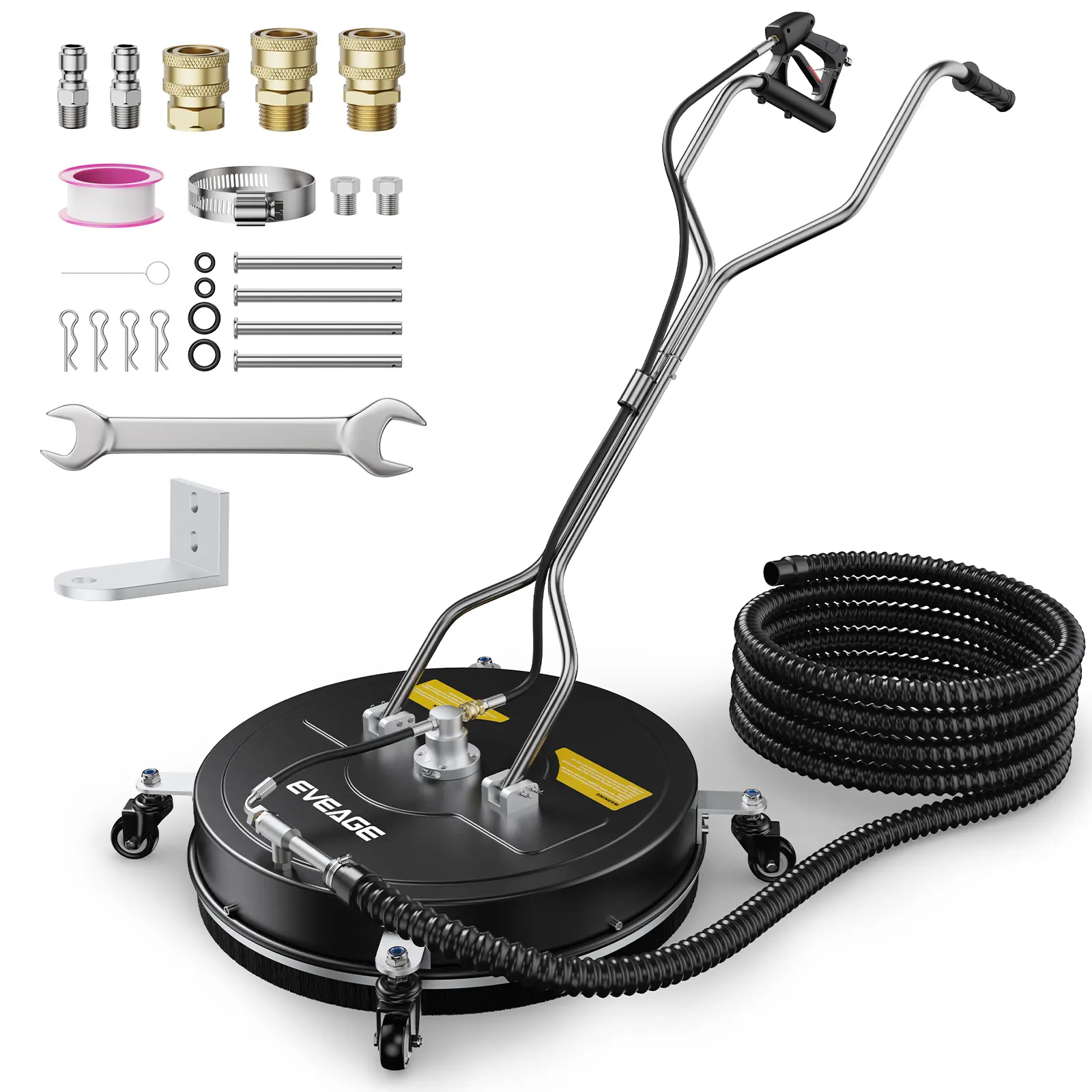 EVEAGE 20 inch Water Recovery Surface Cleaner Pressure Washer black