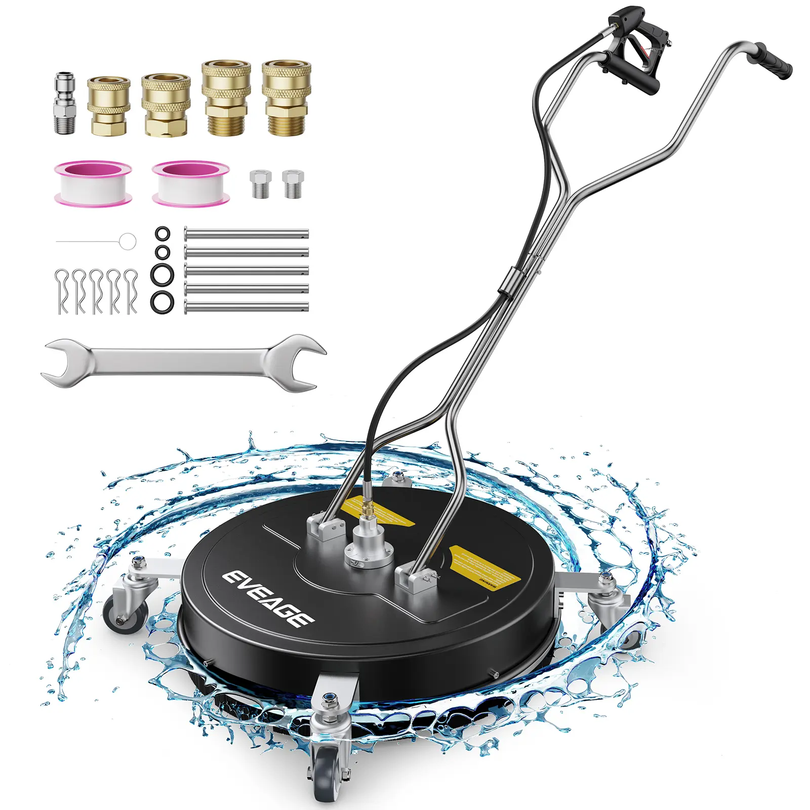 Eveage 20inch pressure washer surface cleaner black Dual Handle