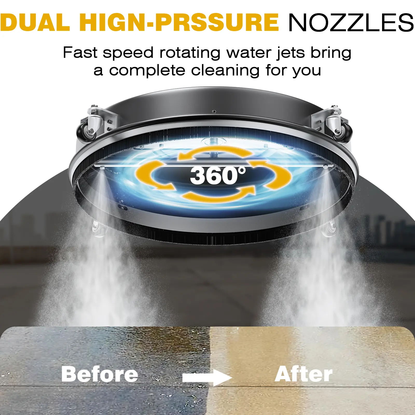 floor scrubber for pressure washer