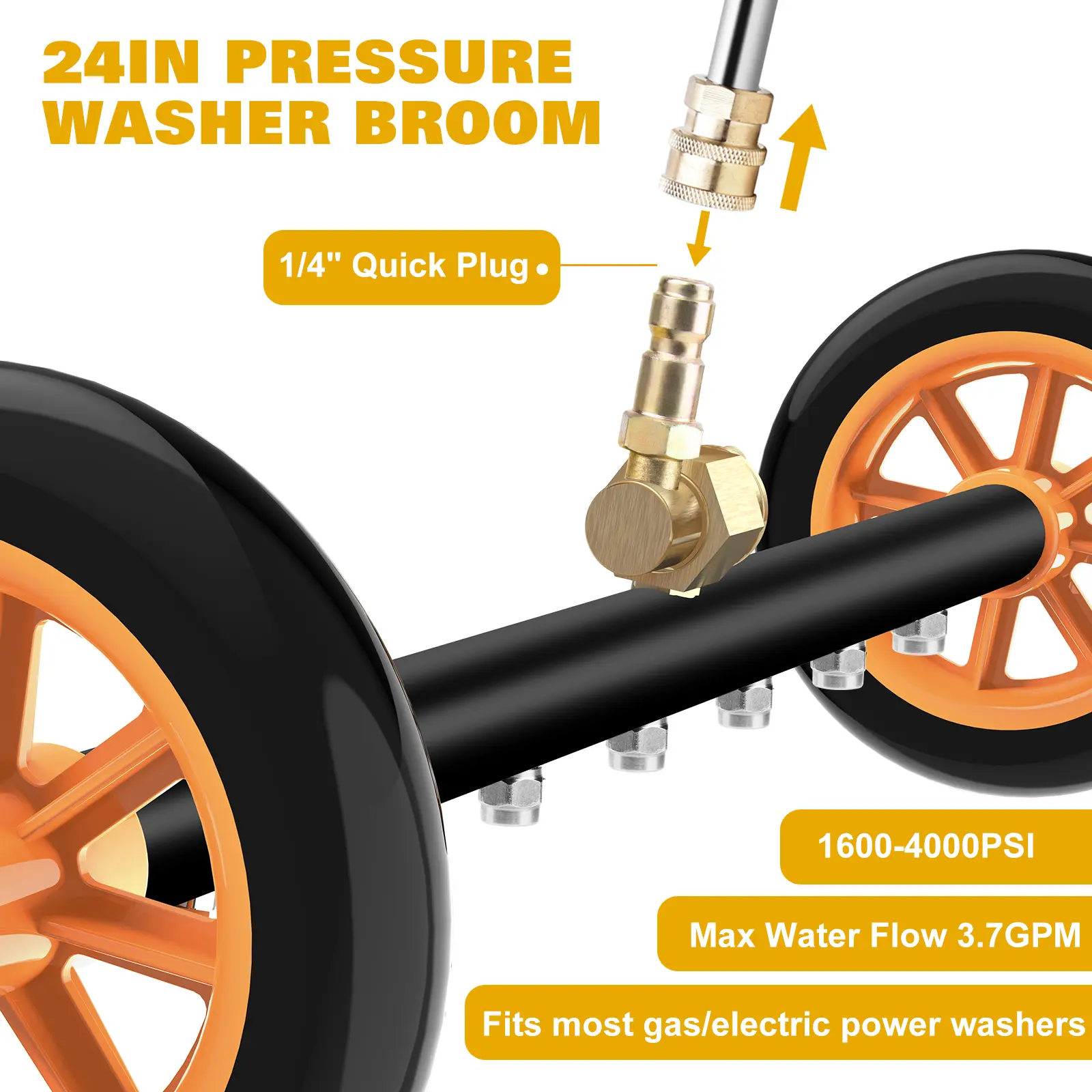 EVEAGE 24″ Pro Undercarriage Pressure Washer Attachment