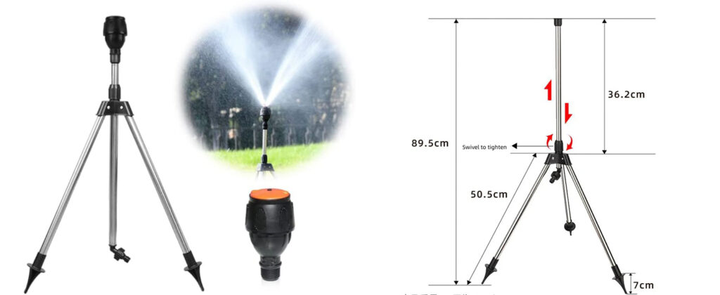 360 degree rotating sprinkler