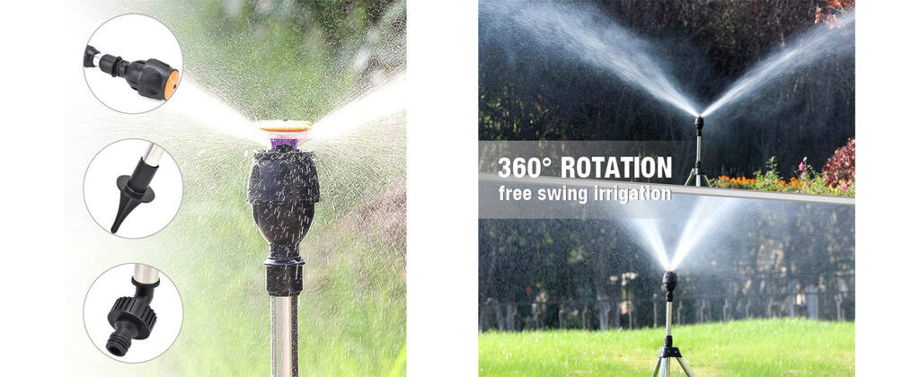 360 degree rotating sprinkler