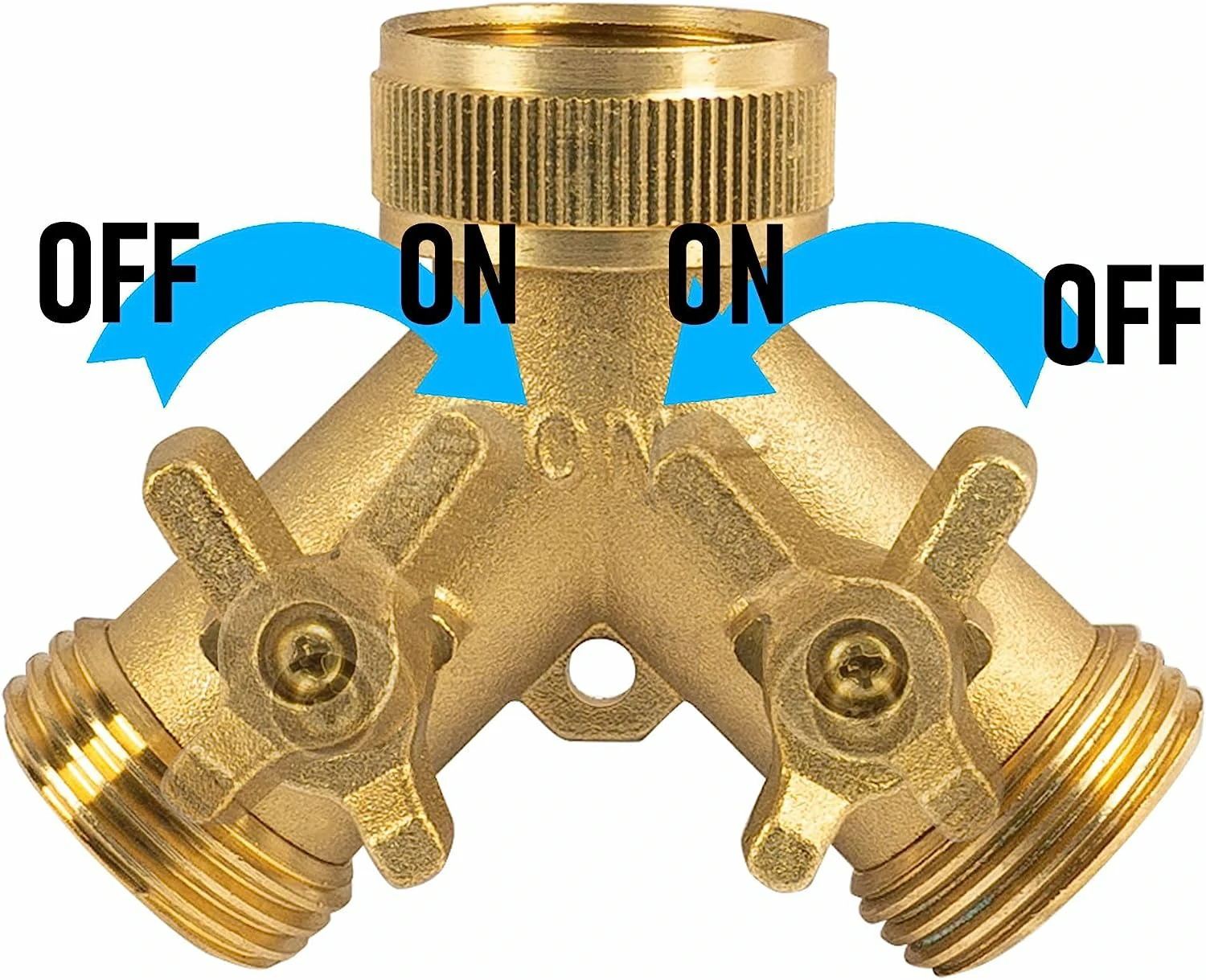 EVEAGE Brass Garden Hose Splitter-1 Pack