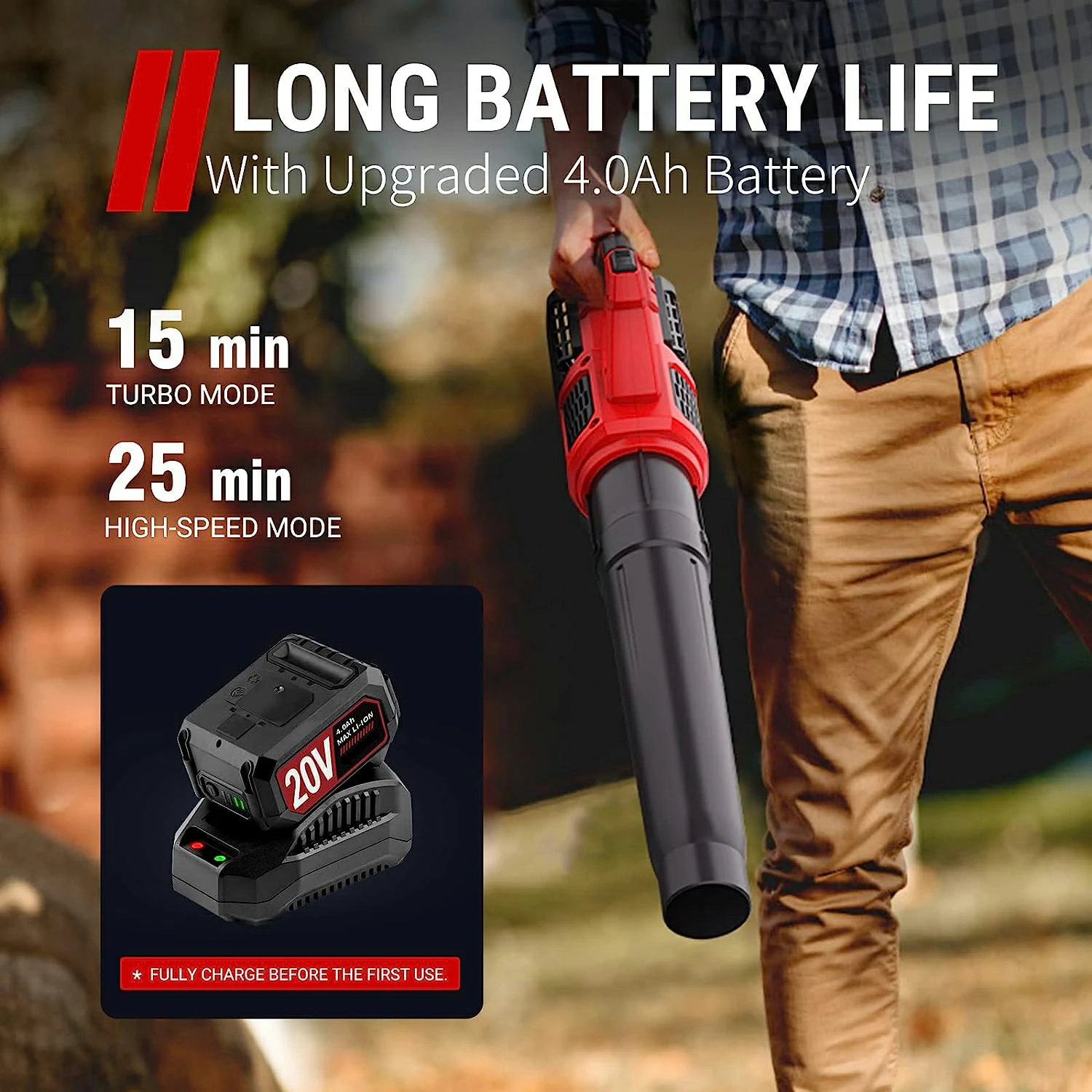 EVEAGE Leaf Blower Cordless with Battery and Charger EVEAGE