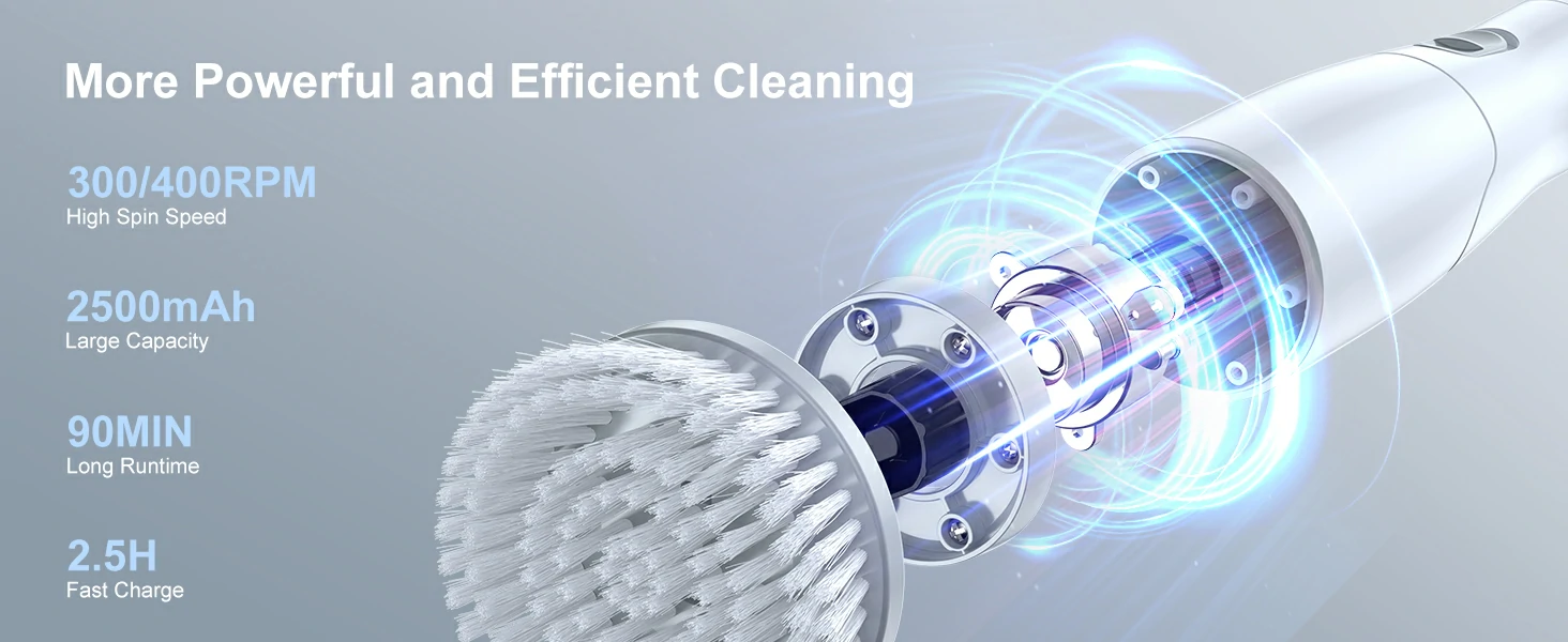 Electric Cleaning Brush with Display