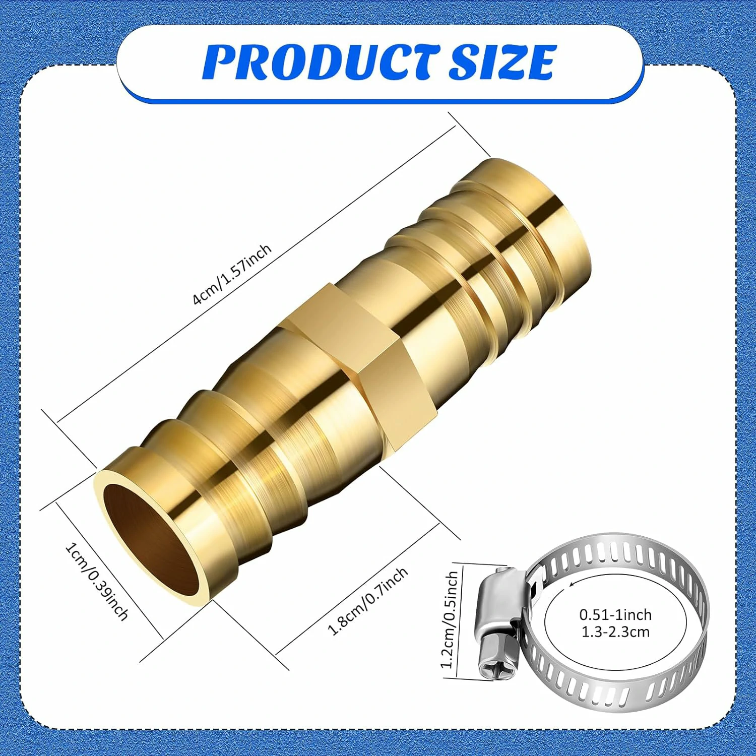 12 Pcs Hose Repair Connectors(0.39” Dia)