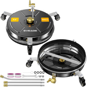 EVEAGE Surface Cleaner & Undercarriage Pressure Washer Attachment 13 inch black