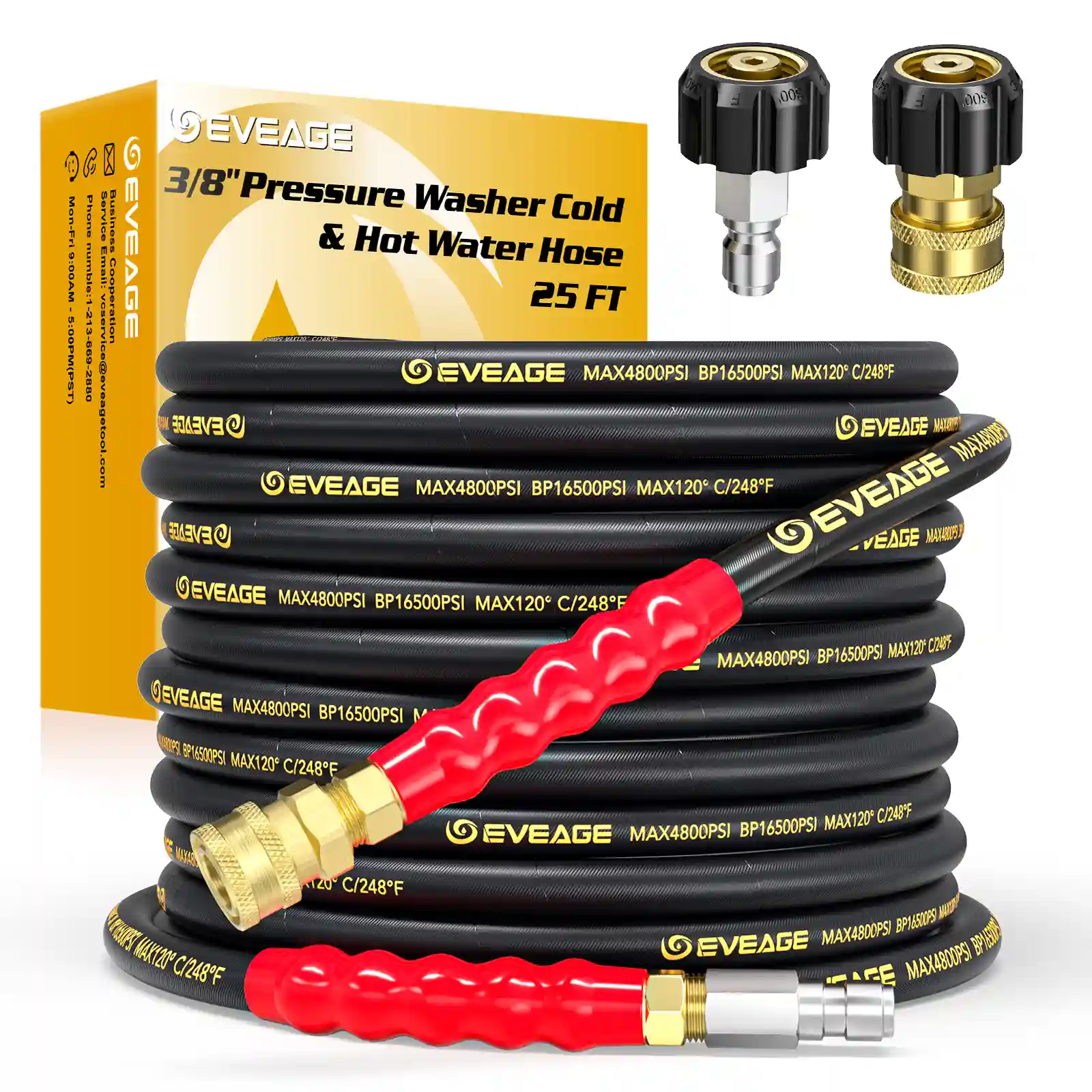 EVEAGE 25FT Pressure Washer Hose