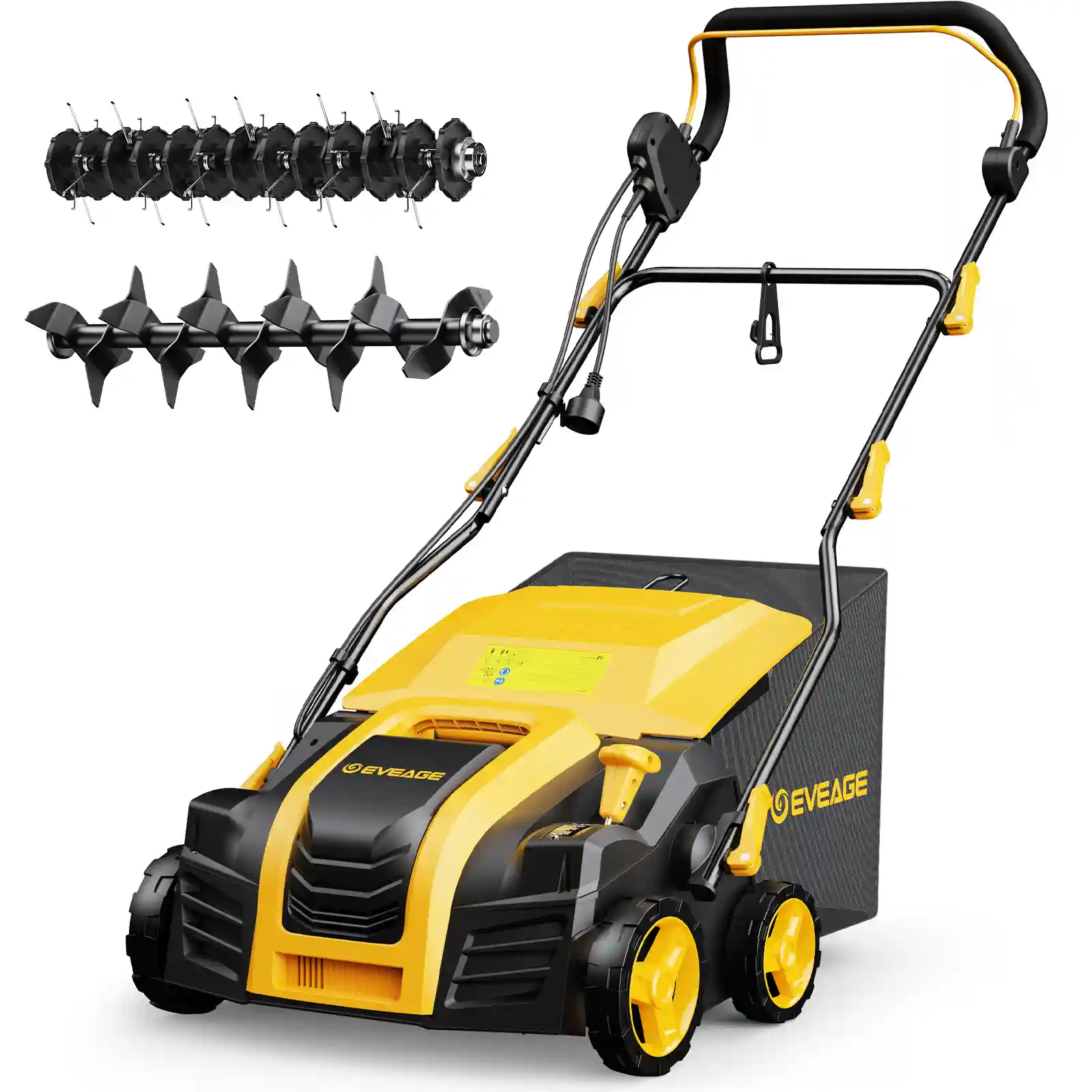 EVEAGE 16-Inch 15 Amp Electric Dethatcher & Scarifier